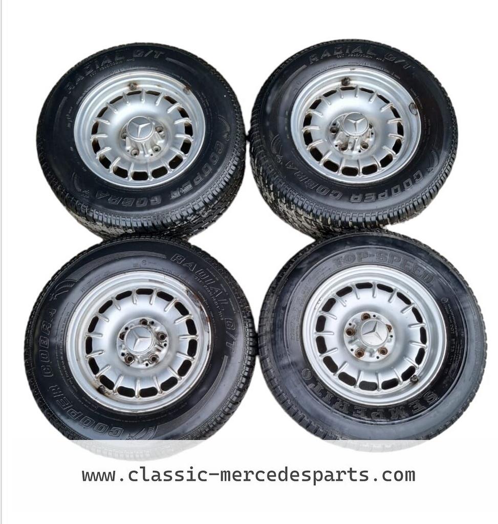 Set van 5 originele lichtmetalen velgen Mercedes 280sel 300s, Auto-onderdelen, Ophanging en Onderstel, Gebruikt, Ophalen of Verzenden