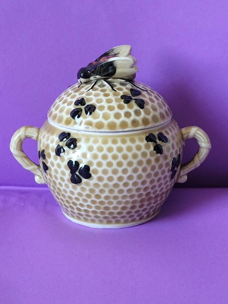 pot à miel ancien de Méli Park/faïence émaillée/barbotine, Antiquités & Art, Enlèvement ou Envoi