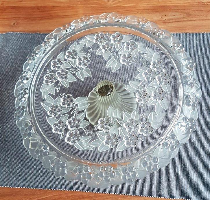 Plat à tarte en verre pâtisserie gâteau cake, Antiek en Kunst, Antiek | Glaswerk en Kristal, Ophalen of Verzenden
