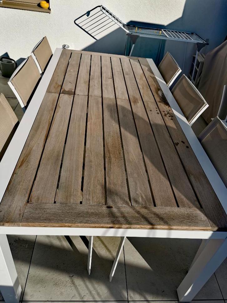 Tuintafel, Tuin en Terras, Tuintafels, Zo goed als nieuw, Rechthoekig, Aluminium, Ophalen