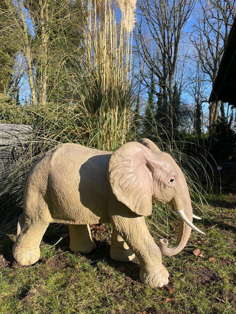 Éléphant gris, jardin, chambre de bébé, enceinte de 100 cm, Jardin & Terrasse, Statues de jardin, Neuf, Animal, Synthétique, Enlèvement