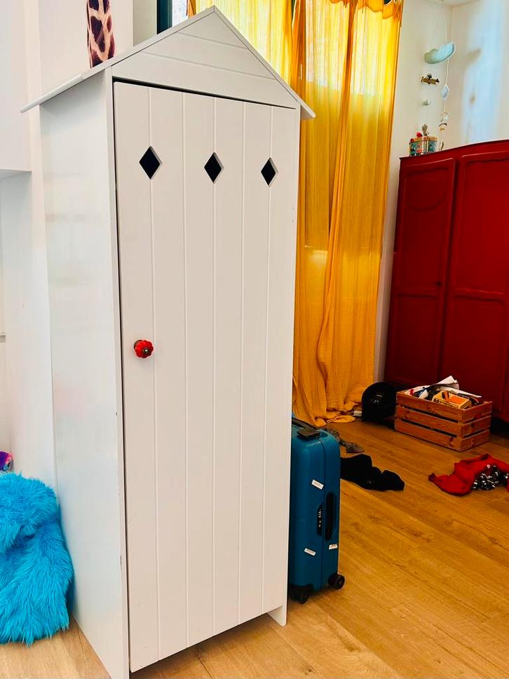Witte kledingkast kind la Redoute strandhuisje, Kinderen en Baby's, Kinderkamer | Commodes en Kasten, Gebruikt, Kast, 105 cm of meer