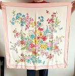 Celine foulard carré soie 84x84cm motifs floraux, Enlèvement ou Envoi, Comme neuf