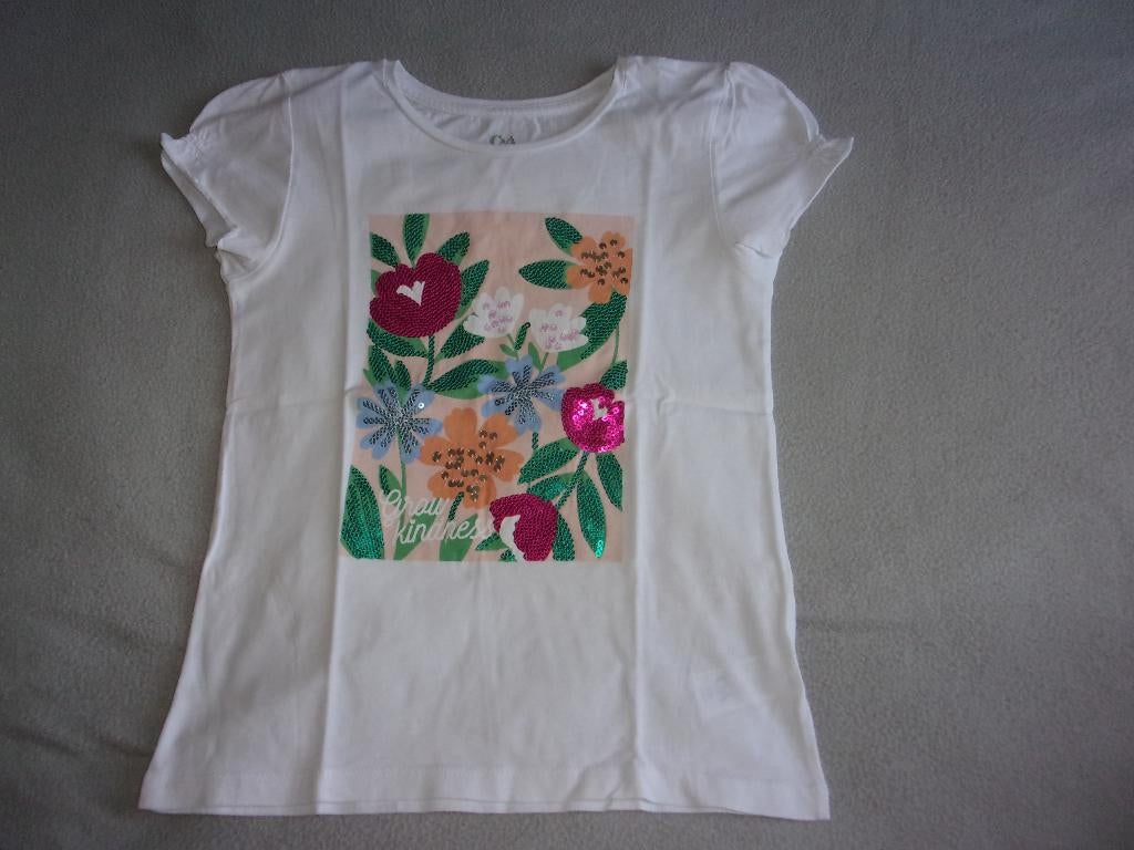 Mooi meisjes t - shirt. Maat 140, Kinderen en Baby's, Kinderkleding | Maat 140, C&A, Meisje, Ophalen of Verzenden, Zo goed als nieuw