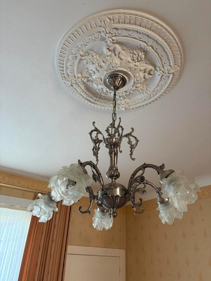 Prachtige Vintage Kroonluchter, Huis en Inrichting, Lampen | Kroonluchters, Zo goed als nieuw, Glas, Ophalen