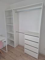 Garderobe, kleedkast, Huis en Inrichting, Kasten | Kleerkasten, Ophalen, Mélanine blanc moderne, 150 tot 200 cm, Zo goed als nieuw