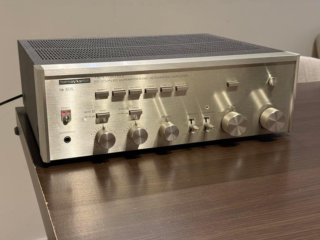 Harman Kardon HK505 Twin Powered integrated amplifier (1979), Ophalen, Gebruikt