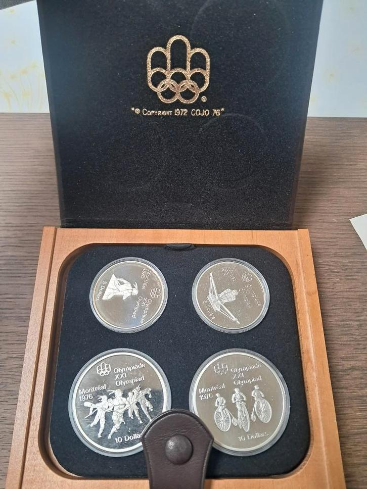 Zilveren muntenset Montréal 1976 Olympische Spelen, Postzegels en Munten, Postzegels | Thematische zegels, Ophalen of Verzenden