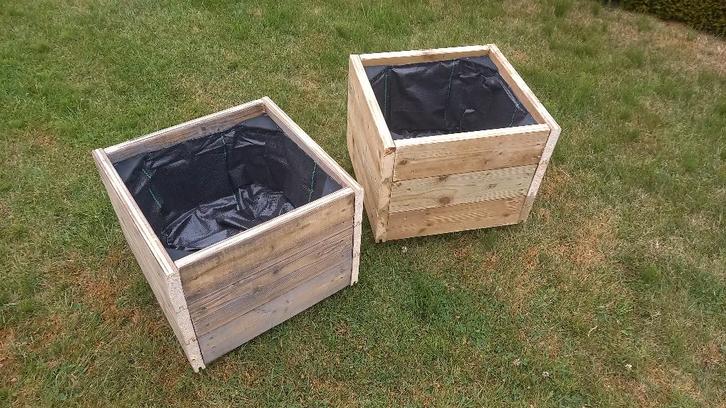 Bloembakken, Tuin en Terras, Bloembakken en Plantenbakken, Zo goed als nieuw, Hout, Binnen, Balkon, Tuin, Ophalen