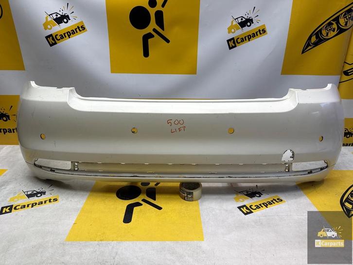 Fiat 500 Facelift Achterbumper 735619778 4xPDC, Auto-onderdelen, Carrosserie, Bumper, Fiat, Achter, Gebruikt