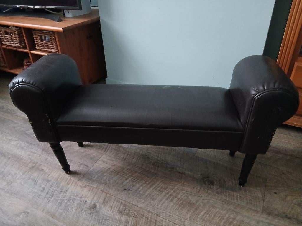 Banquette en simili cuir, Enlèvement, Utilisé, 75 à 100 cm, Moins de 75 cm