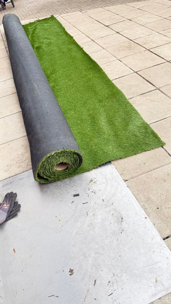 Nieuw grastapijt 400x520+worteldoek 210x 720 gratis, Ophalen, Nieuw, 20 m² of meer, Kunstgras