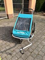 Croozer fietskar voor 2 met babyhangmat, Fietsen en Brommers, Fietsaccessoires | Aanhangwagens en Karren, Ophalen, Gebruikt, Opvouwbaar