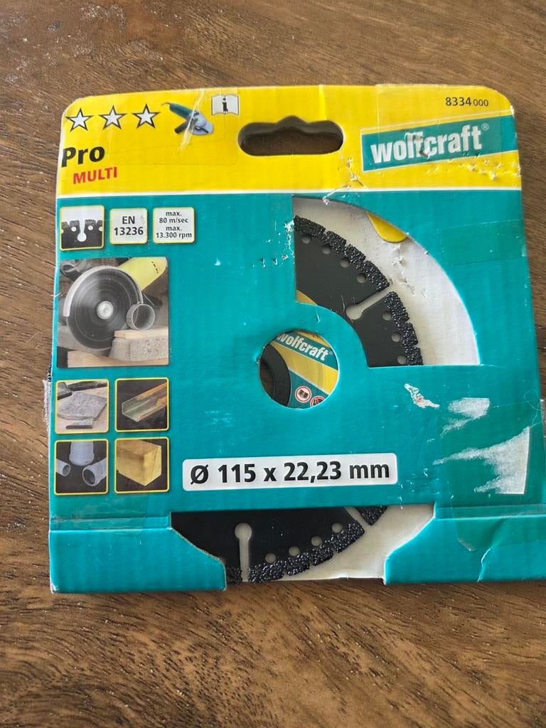 Disque diamant wolfcraft 115 x 22.3 mm, Enlèvement ou Envoi