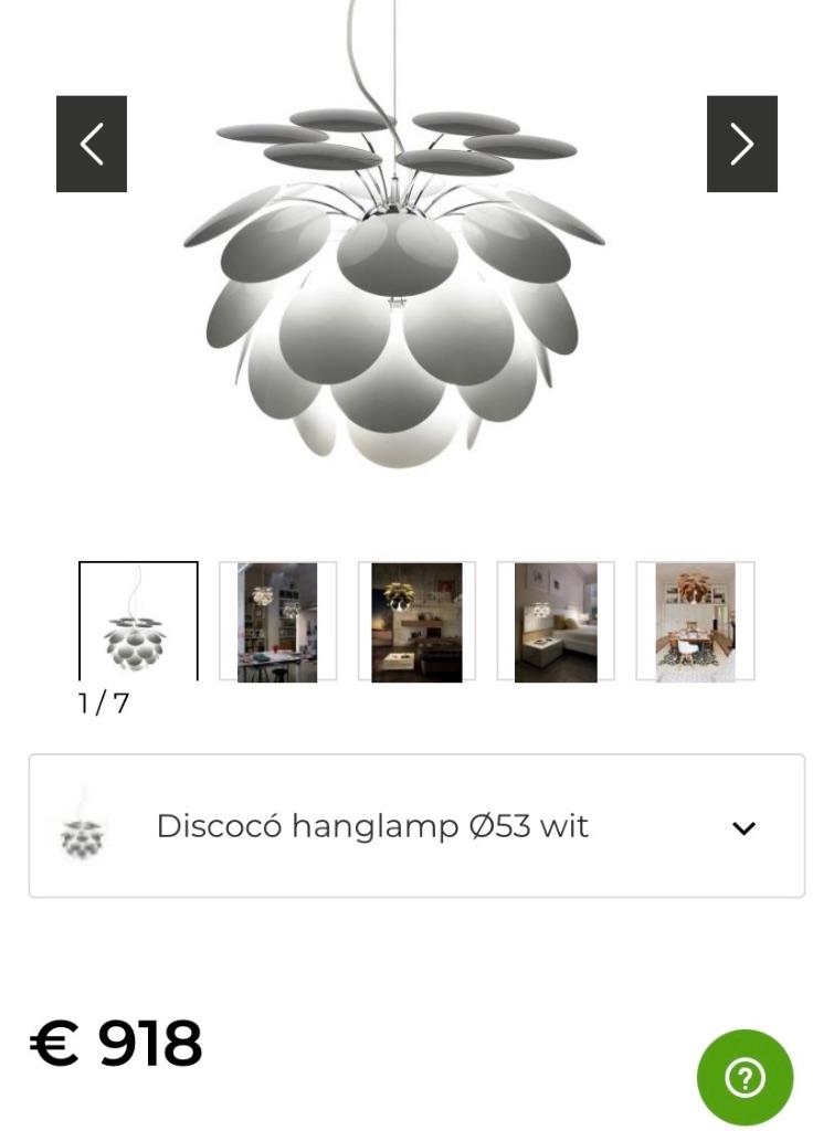 Marset Discocó wit (53), Ophalen, Zo goed als nieuw, Overige materialen, 50 tot 75 cm