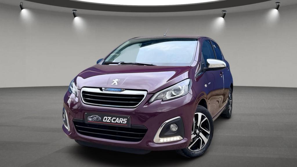 PEUGEOT 108 AUTOMATIQUE 1 JAAR GARANTIE, Auto's, Peugeot, Bedrijf, Benzine, Euro 6, 5 deurs, Automaat, Blauw, Zwart, Stof, Onderhoudsboekje