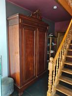 Massief houten kleerkast sober en statig, Antiek, 100 à 150 cm, Enlèvement, Utilisé