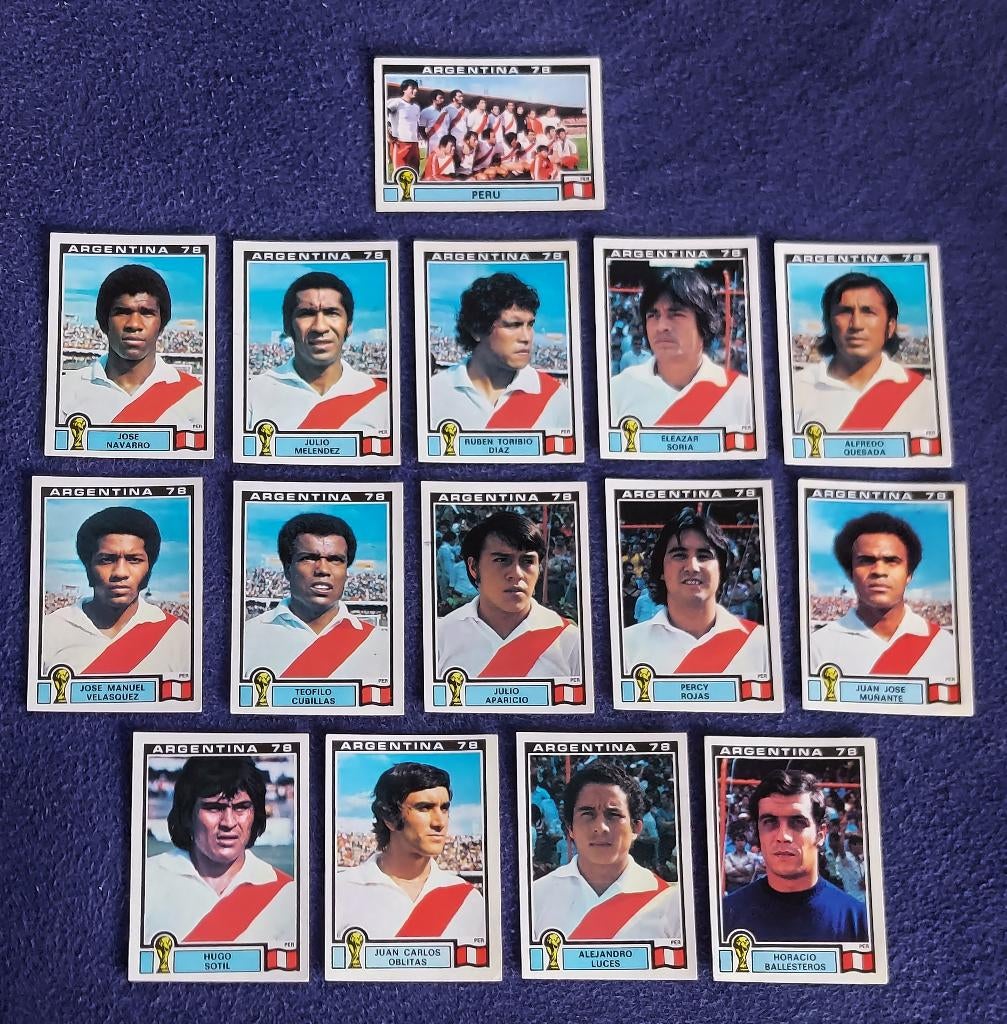 15 versch. Panini stickers voetbal ' WK Arg 1978 - Peru '', Verzamelen, Sportartikelen en Voetbal, Ophalen of Verzenden, Nieuw