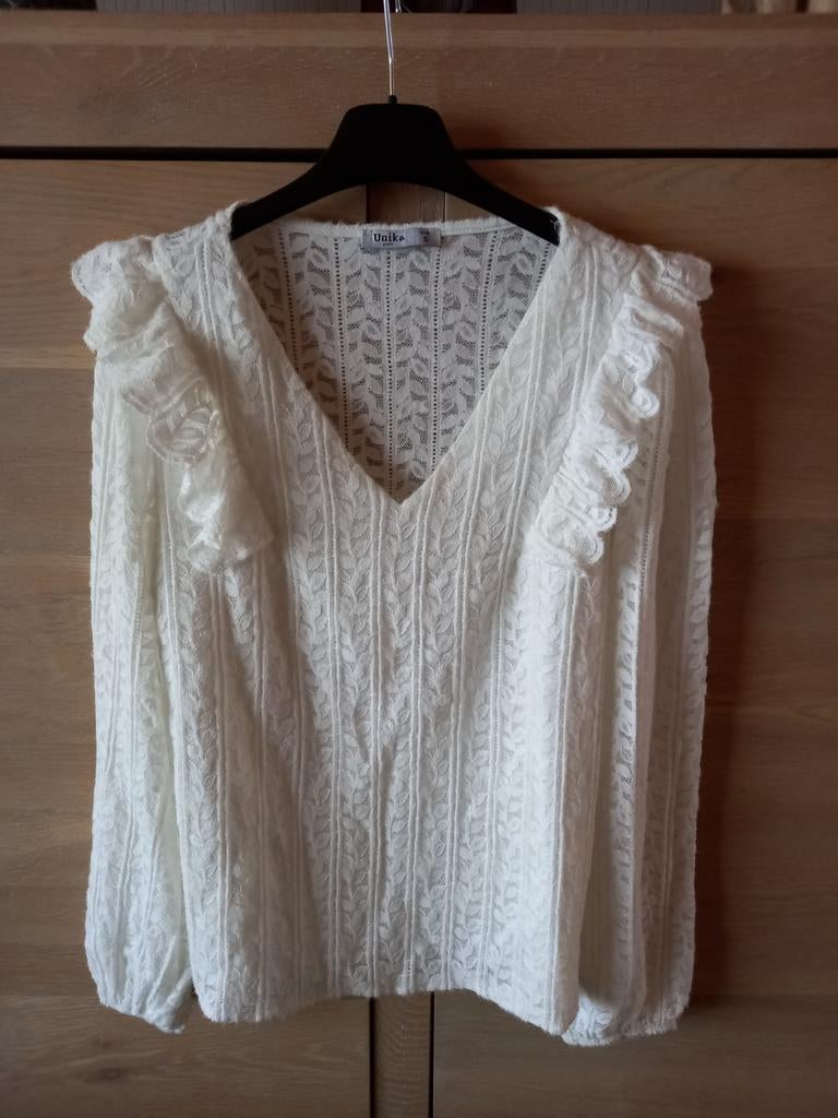 Blouse, Kleding | Dames, Blouses en Tunieken, Unika, Wit, Ophalen of Verzenden, Maat 36 (S)