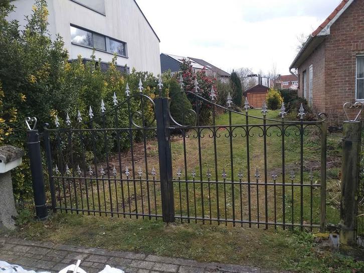 Ijzeren hekken / poort, Tuin en Terras, Tuinhekken en Hekwerk, Zo goed als nieuw, IJzer, Ophalen