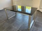 Table en verre opaque et metal, 150 à 200 cm, Verre, Enlèvement, Utilisé