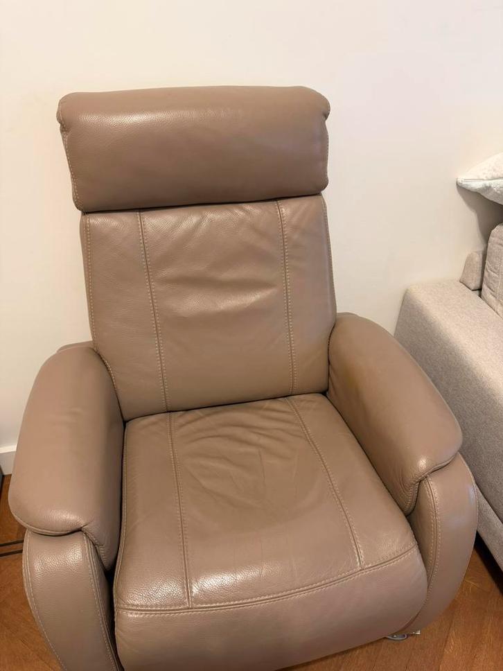 Lederen Fauteuil, Huis en Inrichting, Fauteuils, Zo goed als nieuw, Ophalen