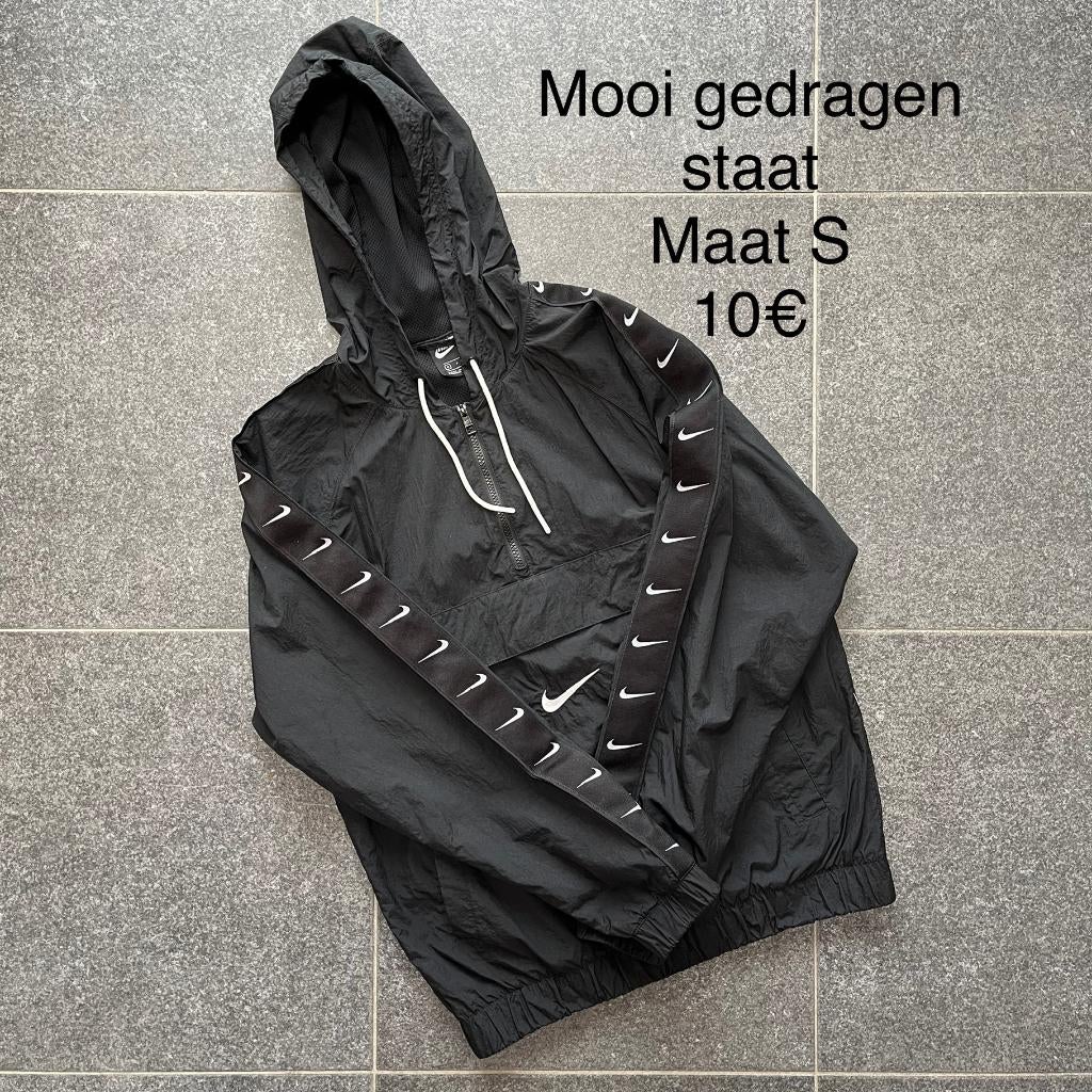 Zwarte tussenseizoen jas Nike, Zwart, Nike, Ophalen of Verzenden, Gedragen