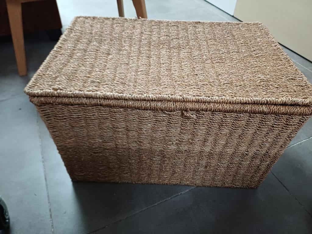 Rieten mand, Maison & Meubles, Moins de 50 cm, 50 à 100 cm, Enlèvement, Utilisé