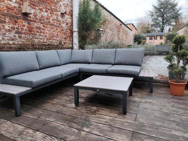 Salon de jardin, Tuin en Terras, Tuinsets en Loungesets, Gebruikt, Tuinset, Aluminium, 5 zitplaatsen, Ophalen