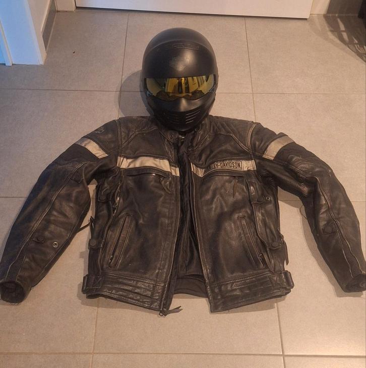 Harley Davidson helm en jas, Motoren, Kleding | Motorkleding