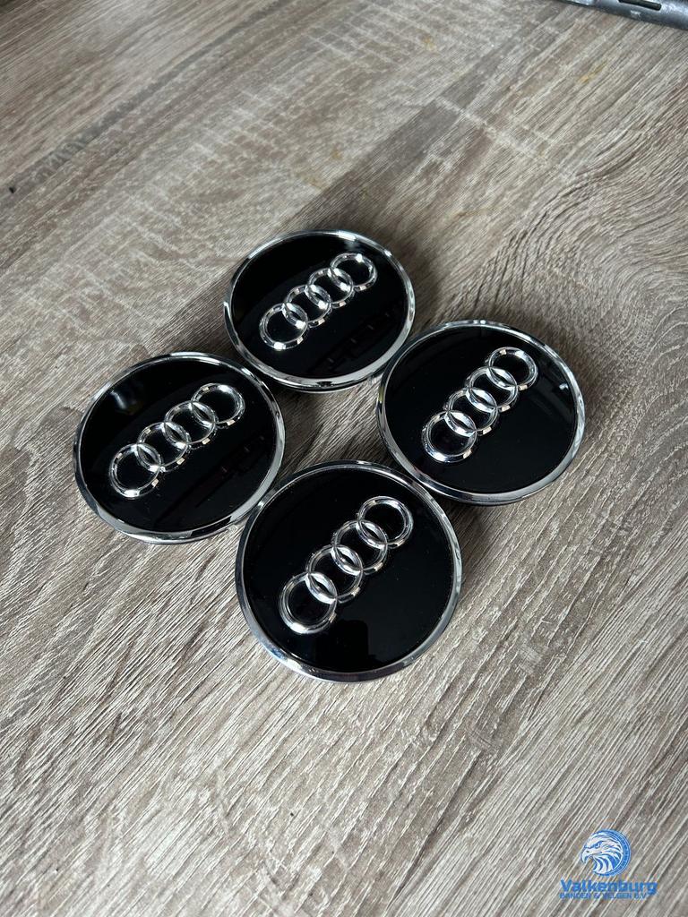 ORIGINELE Audi naafkap naafdop set hoogglans zwart, Auto diversen, Wieldoppen, Gebruikt, -, -, Ophalen of Verzenden