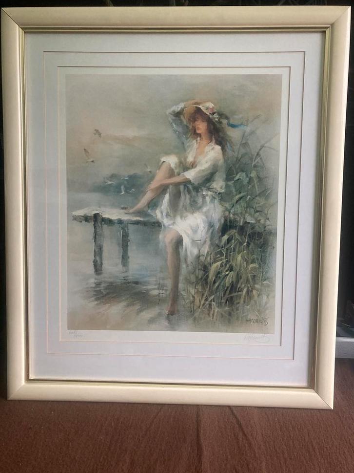 Litho van kunstenaar Willem Haenaerts, Antiek en Kunst, Kunst | Schilderijen | Klassiek, Ophalen