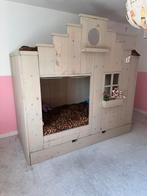 Steigerhouten Stapelbed, Kinderen en Baby's, Kinderkamer | Stapelbedden en Hoogslapers, Ophalen, Zo goed als nieuw, Stapelbed