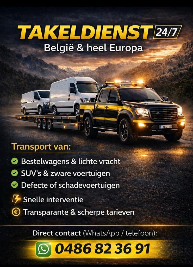 Service de remorquage/Dépannage/Transport de voitures - Car, Services & Professionnels, Location | Auto & Moto