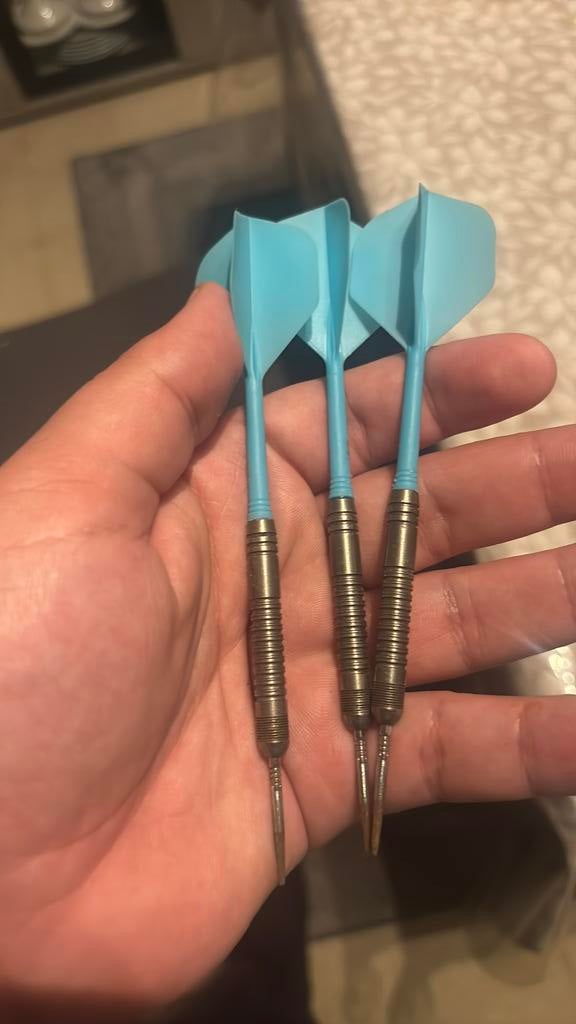 Darts pijlen dimitri van de bergh, Sport en Fitness, Ophalen, Gebruikt, Pijlen