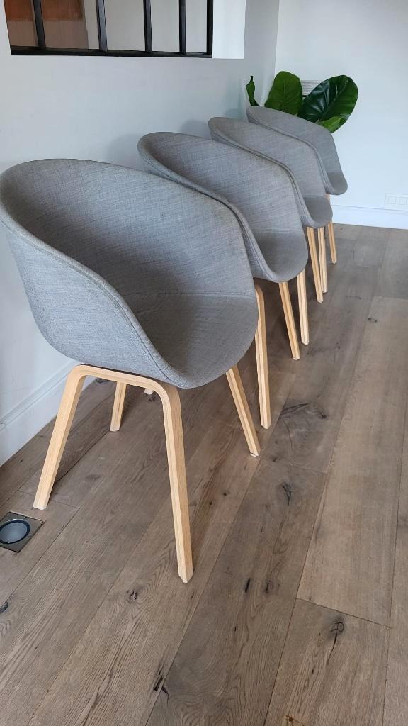 HAY designstoelen – unieke kans, Huis en Inrichting, Stoelen, Gebruikt, Vijf, Zes of meer stoelen, Stof, Grijs, Ophalen