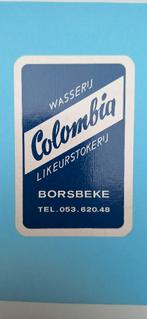 Carte à jouer Borsbeke_Colombia liqueur distillery_blue_194, Enlèvement ou Envoi, Utilisé, Carte(s) à jouer