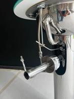 Design vrijstaande wastafel – RVS en glas, Ophalen, Gebruikt, Glas, Wastafel