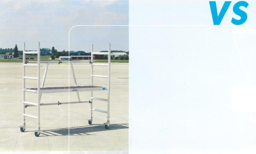 stelling rolsteiger " Solide " in polyester coated aluminium, Ophalen