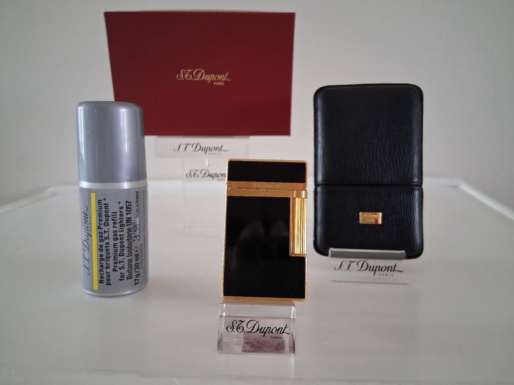 Dupont Aansteker L2 Chibeze Lak +Dupont Etui Erbij., Verzamelen, Ophalen of Verzenden, Gebruikt, Aansteker