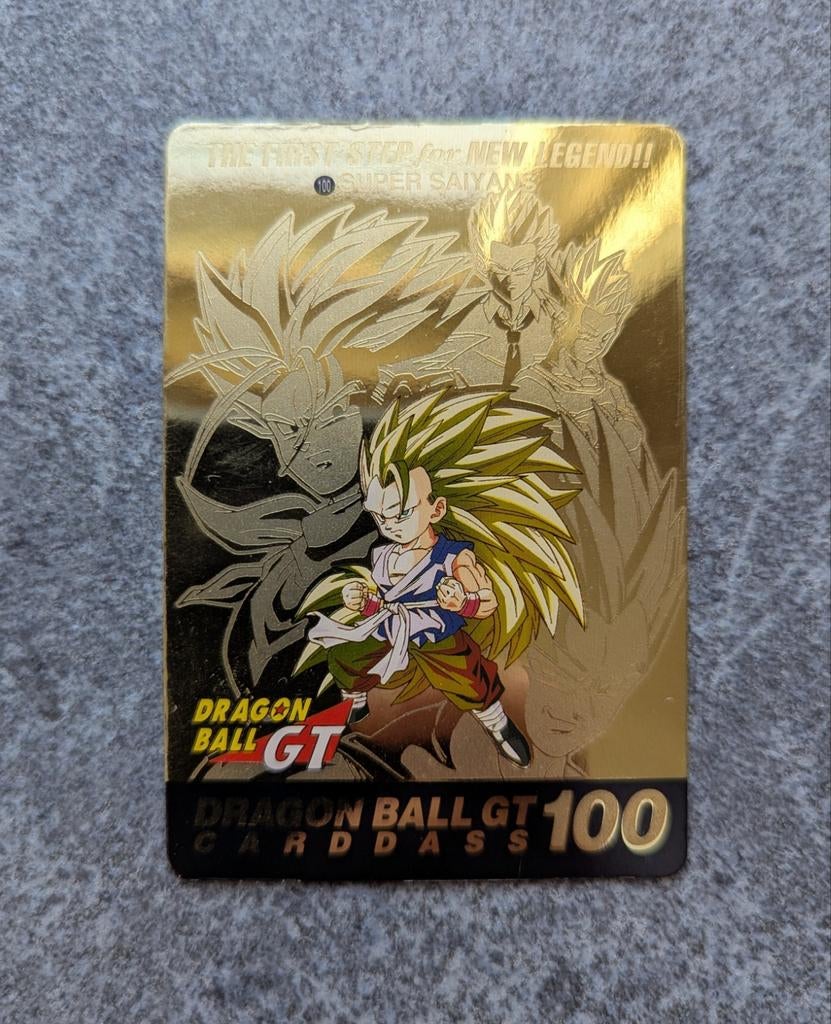 Carte Dragon Ball Carddass Hondan 100 GOLD très bon état, Enlèvement ou Envoi