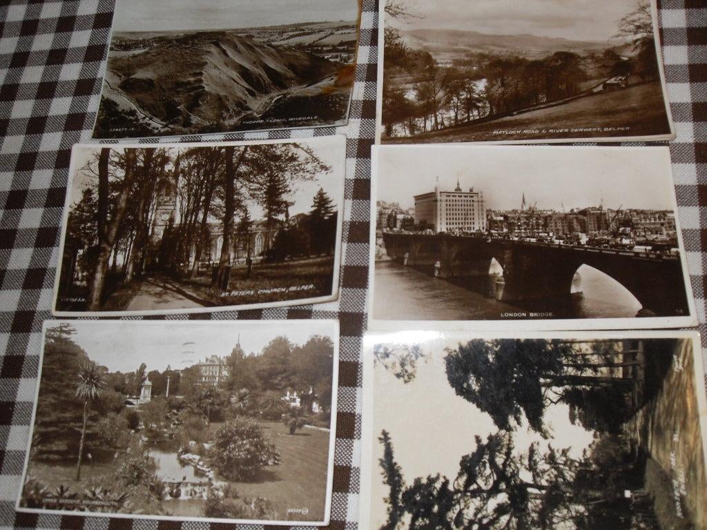 6 oude bruine postkaarten engeland €0,75/stuk, Collections, Cartes postales | Étranger, Enlèvement ou Envoi, Angleterre