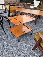 Retro teak theewagen, trolley, vintage jaren 60, Antiek en Kunst, Ophalen