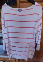 Pull léger dame 50 52 blanc et rose, Ophalen of Verzenden, Wit