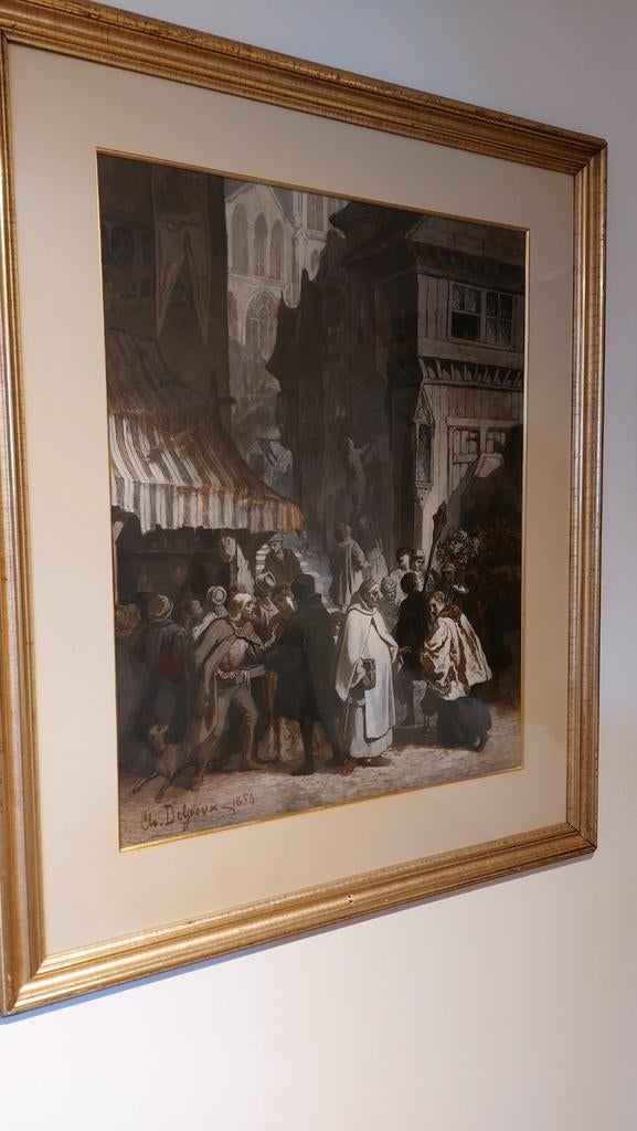 Schilderij Charles De Groux 1845, Ophalen