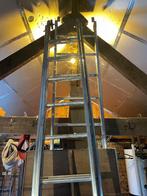 Zeer grote schaal, 3 delen alu 9m, Doe-het-zelf en Bouw, Ladders en Trappen, Ophalen, Gebruikt, Ladder, Opvouwbaar of Inschuifbaar