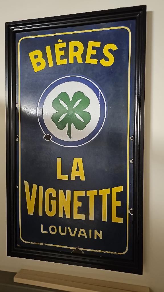 Biere La Vignette Louvain, Ophalen, Gebruikt, Reclamebord