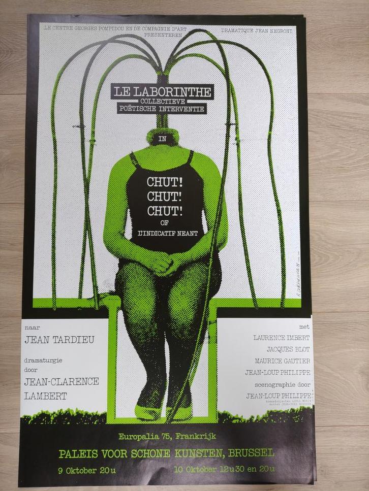 Affiche pièce de théâtre chut ! chut ! chut ! de 1975, Collections, Posters & Affiches, Enlèvement