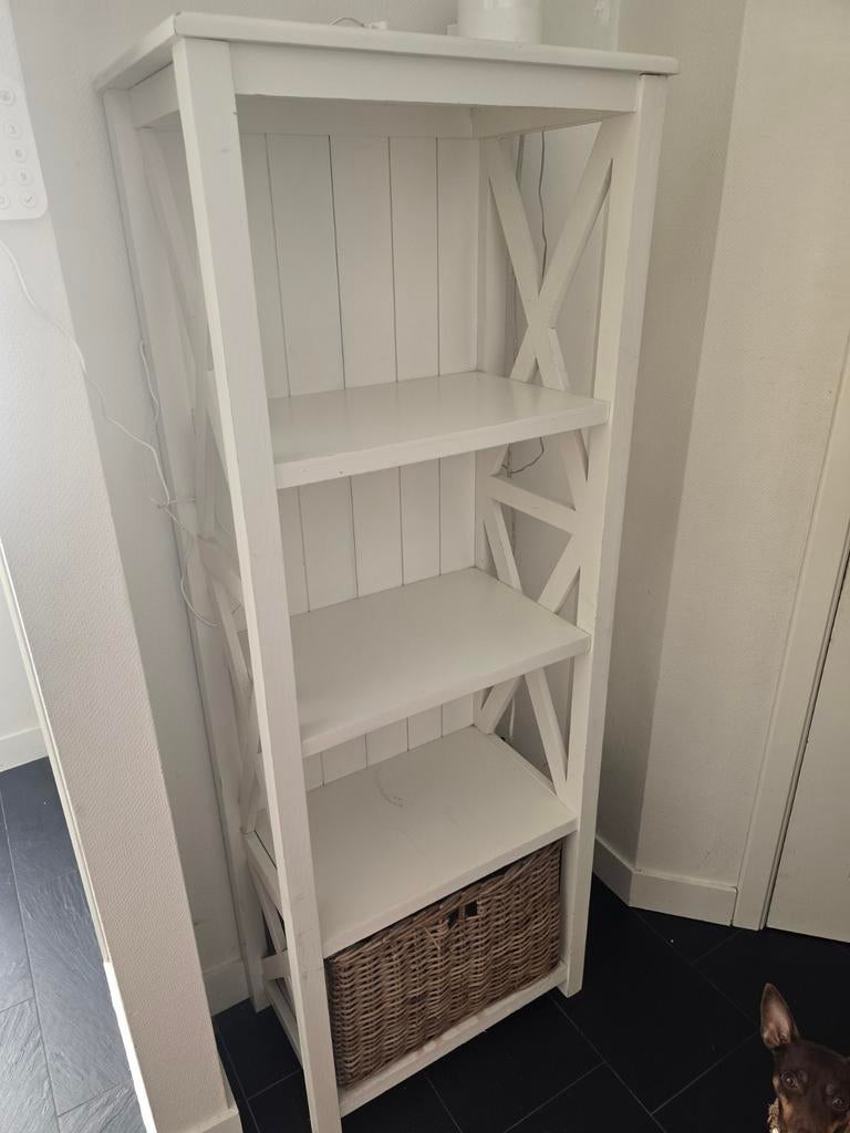 Mooie witte boekenkast met een landelijke uitstraling, Enlèvement, Comme neuf, Landelijk