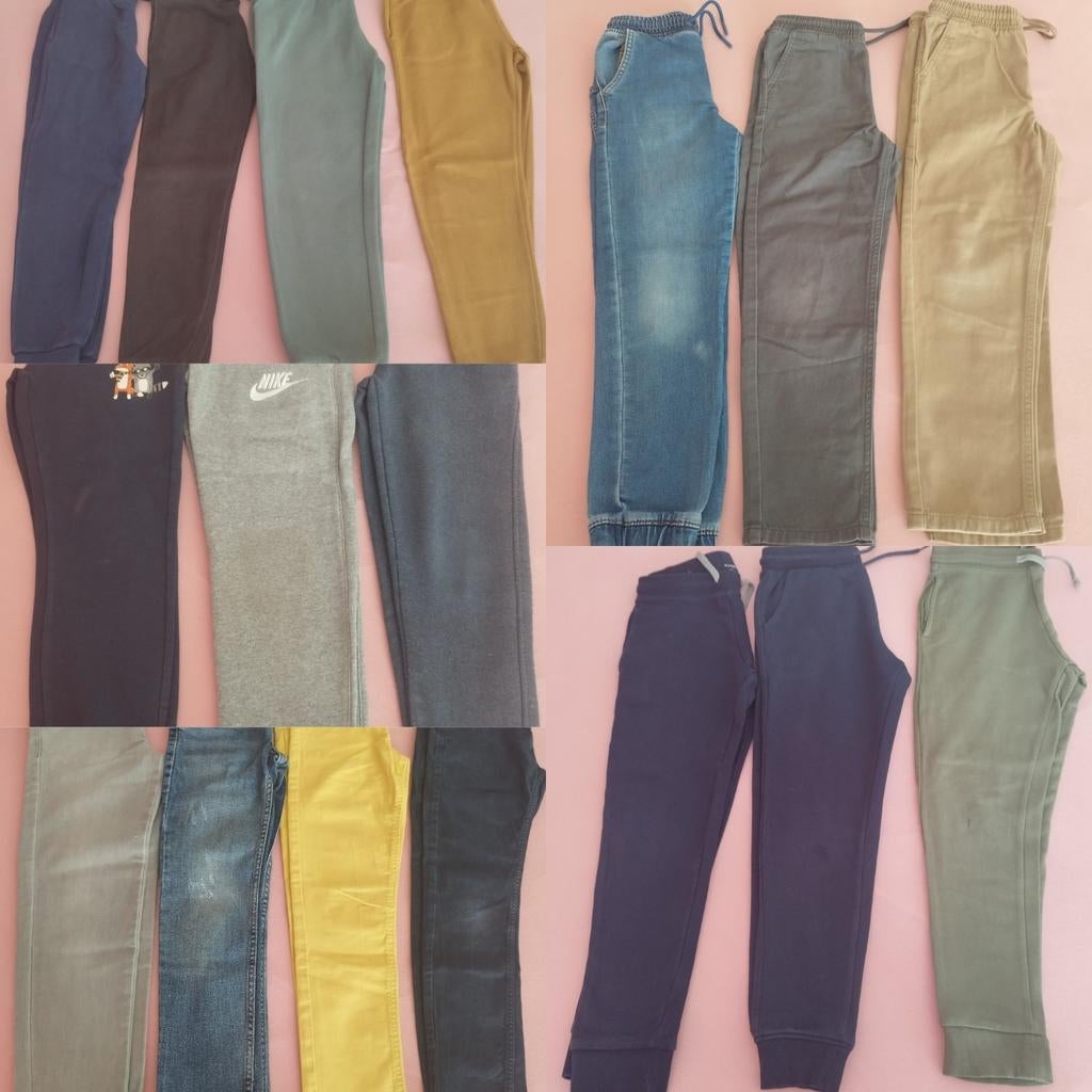 Lot 17 jongensbroeken 7/8/9 jaar (Nike, Kiabi...), Kinderen en Baby's, Ophalen, Jongen